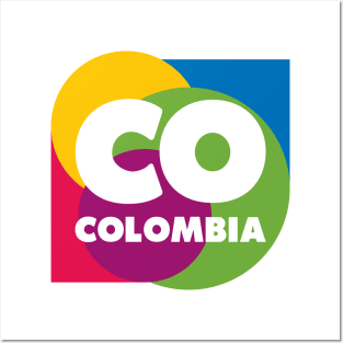 CO Colombia logo - retro design Posters and Art